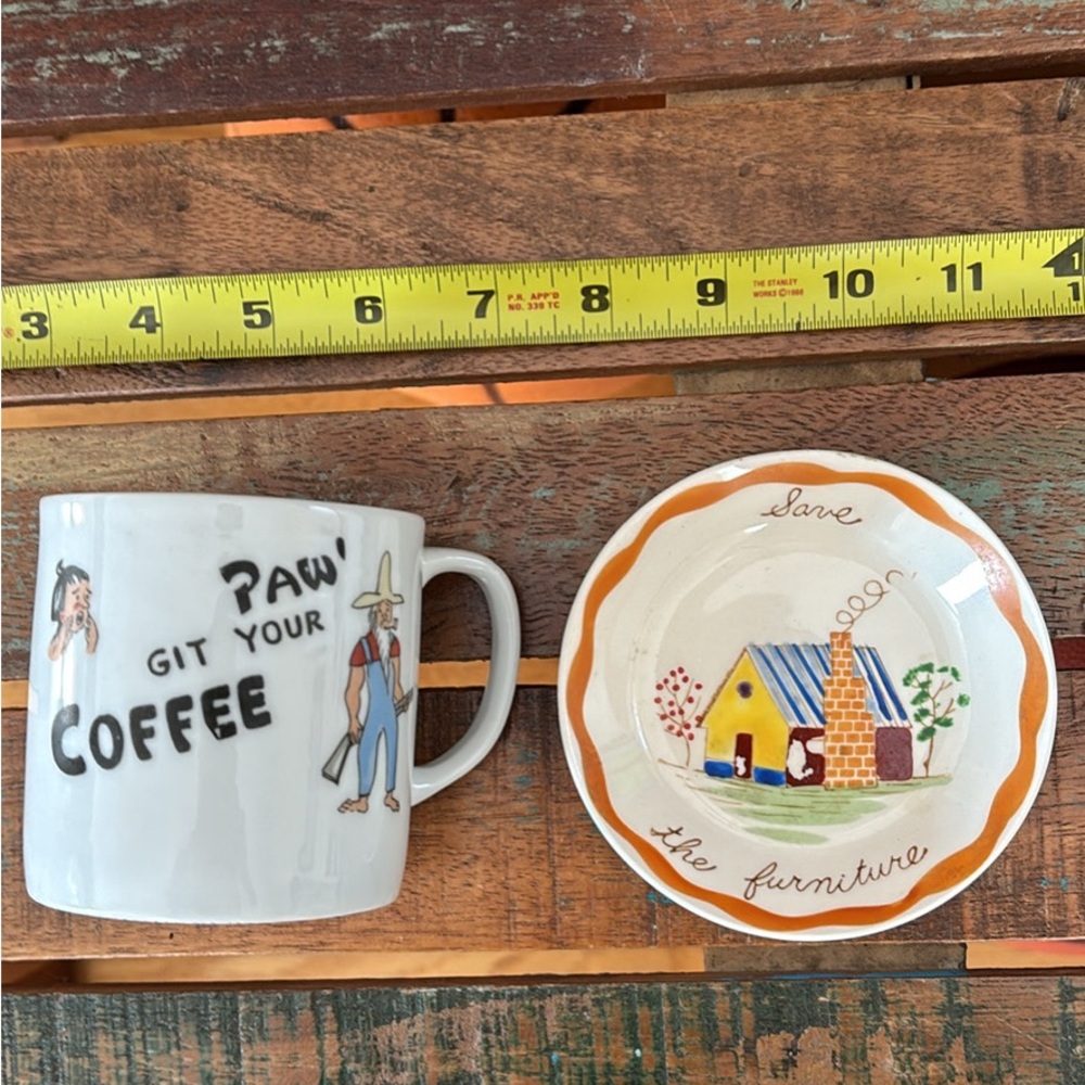 Small Mug and Coaster - marked “Japan”.